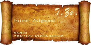 Teiner Zsigmond névjegykártya