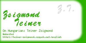 zsigmond teiner business card